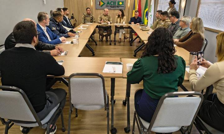 ACII e Conselho das Entidades cobram do comando-geral da PMSC mais policiais para Itajaí
