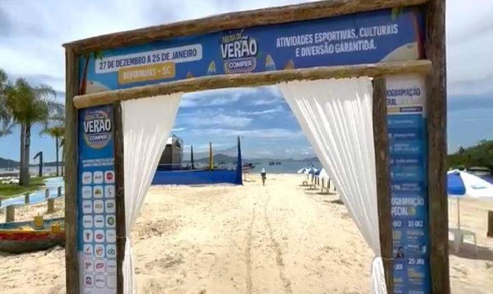 Arena Verão em Bombinhas tem programação diária com atividades gratuitas até o Carnaval