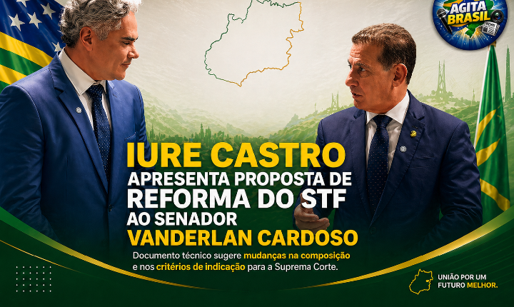 Iure Castro apresenta proposta de reforma do STF ao senador Vanderlan Cardoso