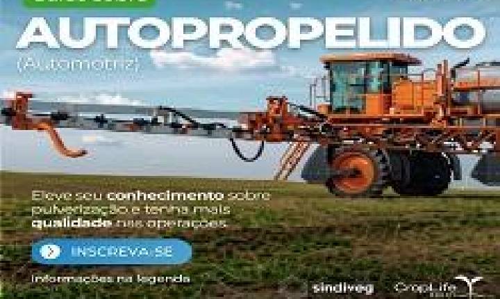 Sindiveg amplia capacitação sobre tecnologia de aplicação com novo curso sobre pulverizadores autopropelidos