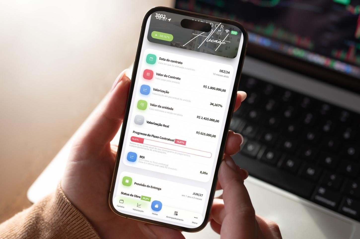 Construtora lança app que permite acompanhar, em tempo real, a valorização de imóveis como uma carteira de ações