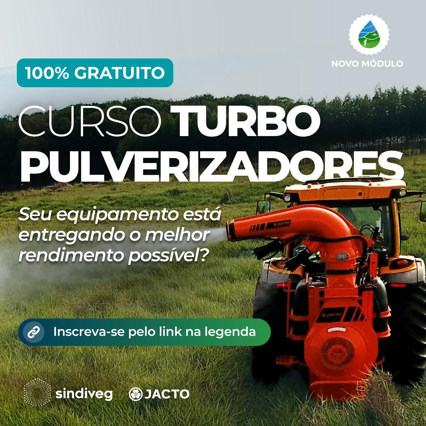 Treinamento gratuito amplia acesso a conhecimento técnico sobre turbopulverizadores