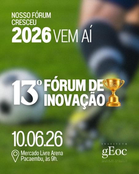 Mercado Livre Arena Pacaembu recebe 13º Fórum do IGEOC, que projeta 1.300 participantes e debate IA na recuperação de crédito