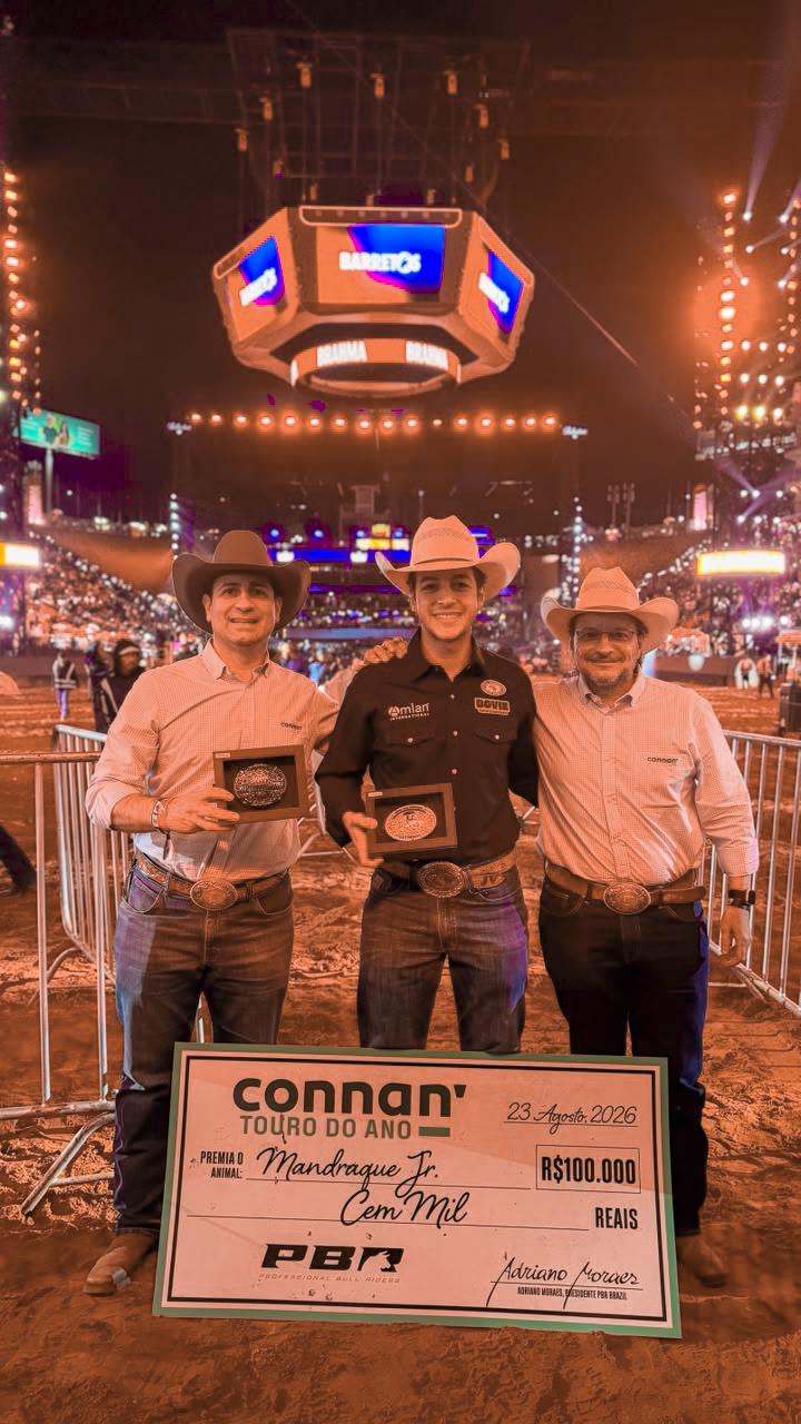 Connan e PBR Brazil entregam prêmio de R$ 100 mil ao Touro do Ano em Barretos